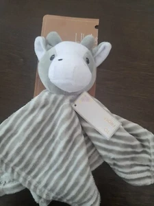 Lila & Jack NWT 2020 Cow Giraffe Lovey baby security blanket gray striped plush - Picture 1 of 5