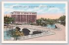 Postcard Meridian Street Bridge and Marott Hotel Indianapolis - B2