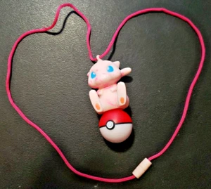 1999 Pokémon toy figure Mew neckless with poke ball Pen 3" x 2.5" x 2" - Picture 1 of 8