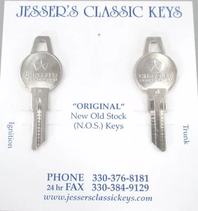 MOPAR NOS Original GAS Keys CHRYSLER PLYMOUTH DODGE 60's B-1 Milling Gas Keys - Picture 1 of 4