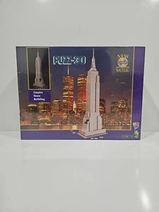 Rare Wrebbit Puzz-3D Empire State Building Sealed 1995 / 902 Pcs. MB Puzzle - Picture 1 of 7