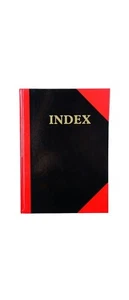 Cumberland Notebook Casebound Gloss Cover A6 Index A-Z 200 Pages Red/Black 43129 - Picture 1 of 4