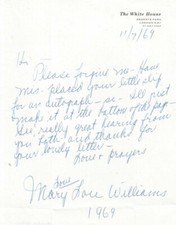 MARY LOU WILLIAMS SIGNED AUTOGRAPH