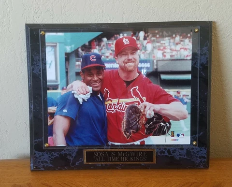 Sosa & McGwire "All Time HR Kings" Picture/Plaque 10 in x 13 in Cover