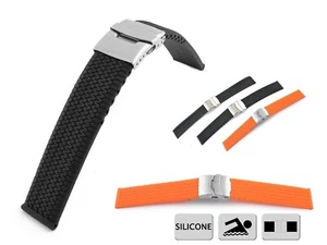 WATCH STRAP SILICONE BRACELET RUBBER WATERPROOF TYRE MOTORSPORT AD - Picture 1 of 7