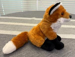 Wild Republic 8" Plush Sitting Red Fox 12" Length Realistic Zoo Wildlife - Picture 1 of 7
