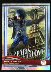 2024 TOPPS CHROME US OLYMPICS MINNA STESS #PL-10 SKATEBOARDING - Picture 1 of 2