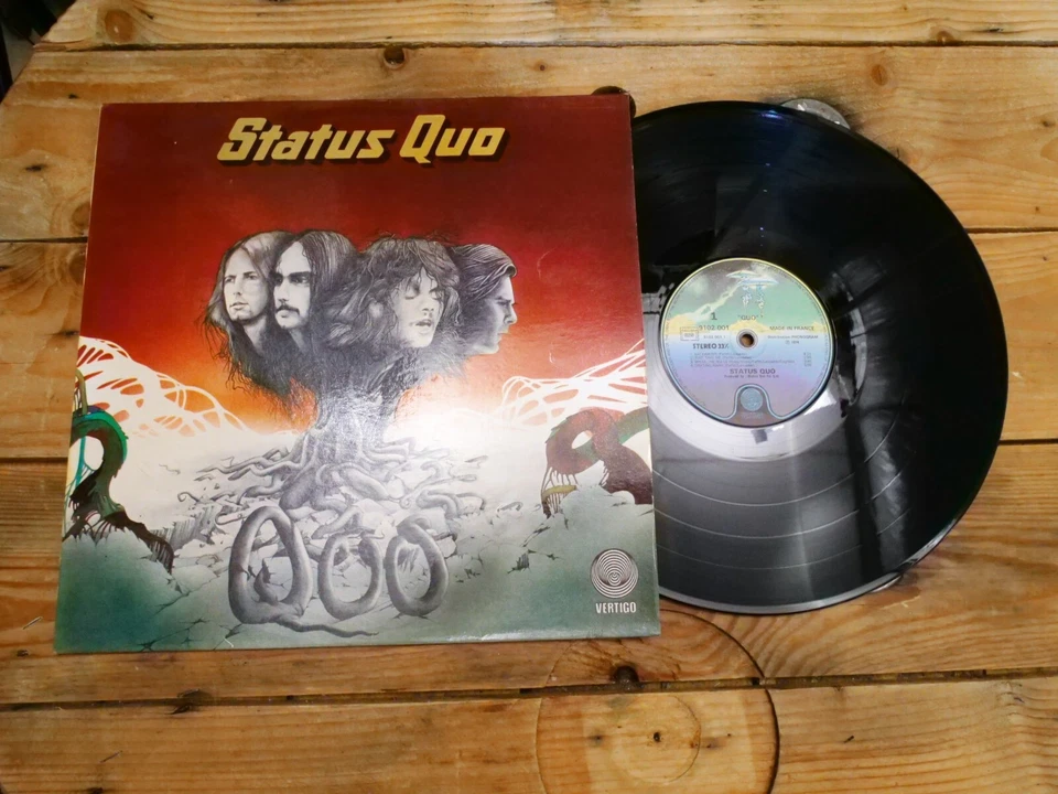 STATUS QUO QUO LP 33T VINYLE EX COVER EX ORIGINAL 1974 FRANCE - Photo 1/4