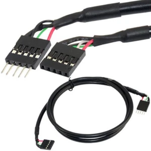 Internal 5-Pin USB IDC Motherboard Header Female To Male Extension Cable Cord 1m - Picture 1 of 7