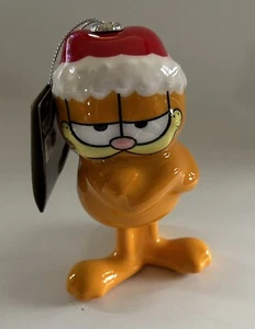 Garfield El Gato en Santa Sombrero Árbol de Navidad Adorno Navidad 4” Alto Nuevo - Imagen 1 de 5