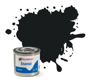 Humbrol - 21 NOIR BRILLANT Black gloss peinture enamel email 14ml réf. AA0237