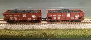 Z Scale Full Throttle FT 2046-2- 33' 55T 2-Bay Hoppers - PENNSYLVANIA RR - Picture 1 of 7