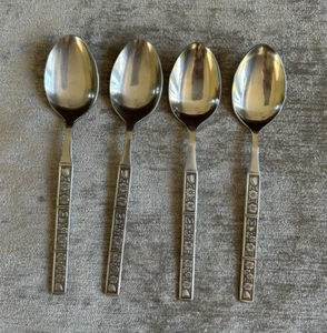 Vintage SPRING FEVER Northland Stainless Korea Tea Spoons Lot of 4 6.25 inch - Picture 1 of 4