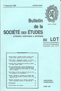 BULLETIN Sté des ETUDES du LOT 1990 + FIGEAC + TURENNE + Tumulus Léry + DREHEND - Bild 1 von 2