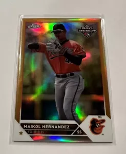 2023 Topps Pro Debut Maikol Hernandez #PDC-84 Rifrattore oro/50 Orioles - Foto 1 di 2