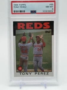 Tony Perez Cincinnati Reds 1986 Topps #85 PSA 8 - Bild 1 von 2