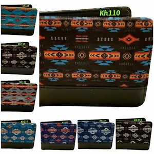 Native American Southwest Print Fleece Bi-Fold Wallet 544 - Picture 1 of 47