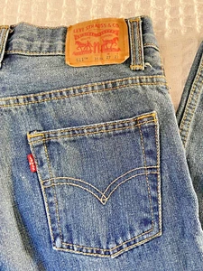 Levi's Performance 511 Slim Blue Jeans Size 14 27W x 27L Youth Stretchy - Picture 1 of 8