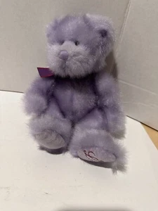 Russ Berrie 10 Zoll Teddybär Plüsch Aphrodite Lavendel Lila Liebe auf Pfote - Bild 1 von 6