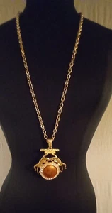 Schwer zu findender kupferfarbener Cabochon mit Jaguaren Anhänger Halskette von Park Lane - Bild 1 von 5