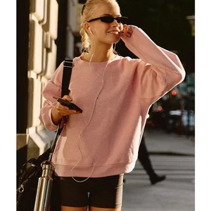 NUEVO CON ETIQUETAS FREE PEOPLE FP MOVEMENT For The Win Pullover Sudadera Rosa Caramelo XL - Imagen 1 de 5