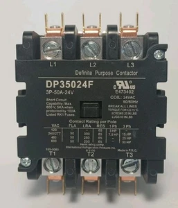 Contactor de 3 polos IRP DP35024F de propósito definido contratista, 24 V CA, 50 amperios - Imagen 1 de 3