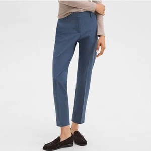 Theory Straight Leg Trousers Wool Ash Blue Size 14 - Picture 1 of 4