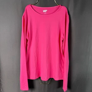 Lands' End Damen S Hot Pink Rash Guard Schwimmen Top Stretch Langarm (hat klein - Bild 1 von 7