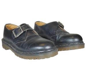 VTG Dr. Martens 2039 Monk Strap Black Leather Oxfords England Women’s US 8 UK 6 - Picture 1 of 13