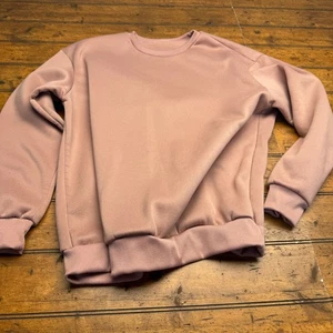 Damen Pullover Sweatshirt Rosa Rundhals Langarm Polyester Größe XL - Bild 1 von 3