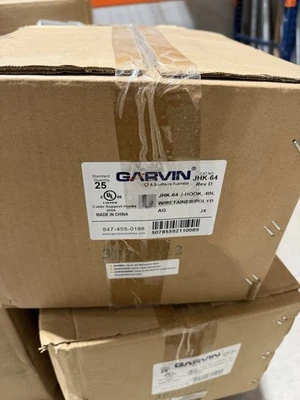 25- Pack Garvin JHK-64 4 Inch J Hook Cable Support NEW - Image 1 of 3