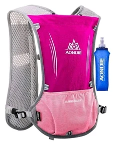 Mochila de Correr Multifuncional Chaleco de Hidratación - Botella de 500 ml BPA Frasco Rosa - Imagen 1 de 5