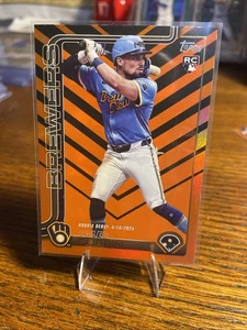 2025 Topps Update Series - Caleb Durbin #US59 Orange & Black Holiday Foil (RC) - Picture 1 of 1