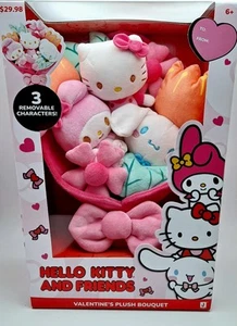 Plush Flower Bouquet Hello Kitty My Melody Cinnamoroll - Picture 1 of 10