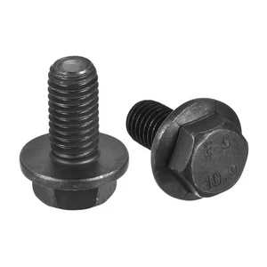 Bulloni a flangia esagonale M10x20 mm, 3 pezzi viti a testa esagonale in acciaio al carbonio grado 10,9 - Foto 1 di 5