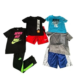 Nike Boys Clothes Lot Sz 4 (XS) Shirts Shorts Pants Athletic Dri-FIT Outfit Set - Picture 1 of 15