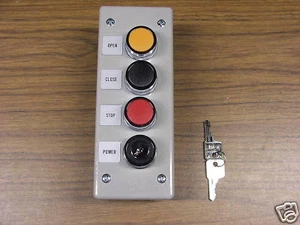 3 BXLT 3 Button Station Commercial Garage Door Keyed OHD Open Close Stop NEMA 4  - Picture 1 of 2