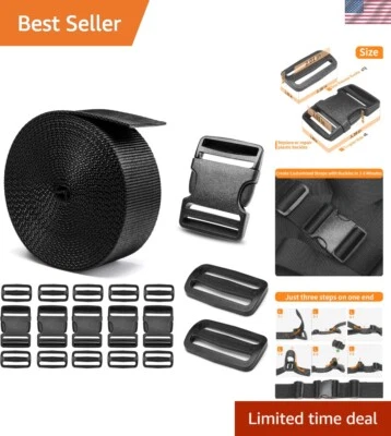 Durable 2" Buckles & Straps Combo for Outdoor Gear & Home Repair - 12 Pieces - Image 1 of 4