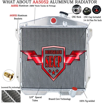 3-ROW RADIATOR FOR CHEVY FLEETLINE FLEETMASTER STYLEMASTER 3.5L L6 MT 1943-1948. Foto 1 de 4