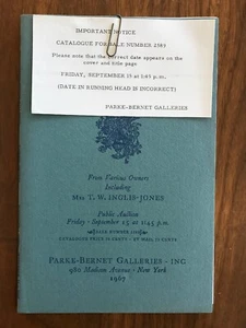 French & Other Furniture Parke Bernet Auction Catalog Sept 15, 1967 - Imagen 1 de 4