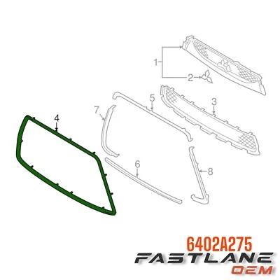 2013-2015 MITSUBISHI OUTLANDER SPORT FR BUMPER GRILLE SURROUND NEW OEM 6402A275 - Image 1 of 4