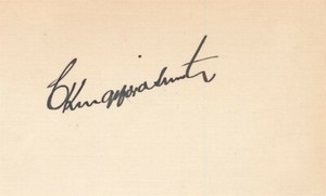 Charles Kingsford Smith- Rare Signed Card- Shot Down by the Red Baron