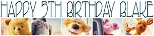 Personalised Winnie the Pooh Birthday Banners - Cards - Posters - Invitations  - Picture 1 of 1