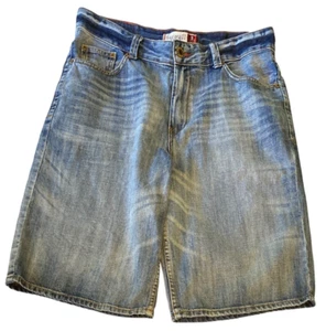 Bluegrass Denim Shorts Men Sz 87 W88cm L33cm Knee Length Zip Fly Light Wash Blue - Picture 1 of 11