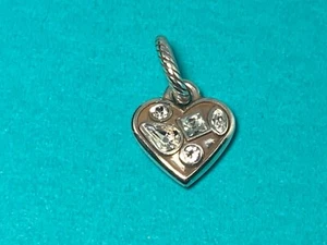 ๐ธ Charm reversibile Brighton cuore cristallo argento (C6) nuovo senza etichette ๐ธ - Foto 1 di 4