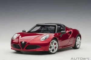 Autoart 1:18 ALFA ROMEO 4C SPIDER Diecast Model Toys Car Gifts Red/Yellow/White - Picture 1 of 11