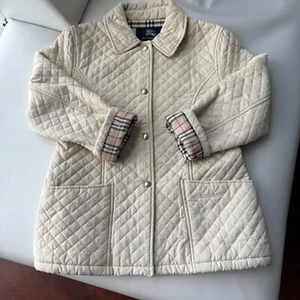 Baby kid vest jacket 10 T cream Burberry lightly fleeced - Picture 1 of 3