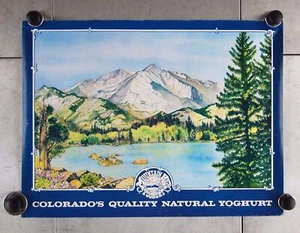 Póster de colección 1977 anuncio Colorado's Mountain High Yogurt 22" x 16" - Imagen 1 de 3