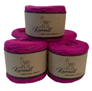 Alpaka Wolle Knäuel 100% Baby Alpaka Garn Paket - 5 Sport Gewicht Fuchsia 6312 - Bild 1 von 6