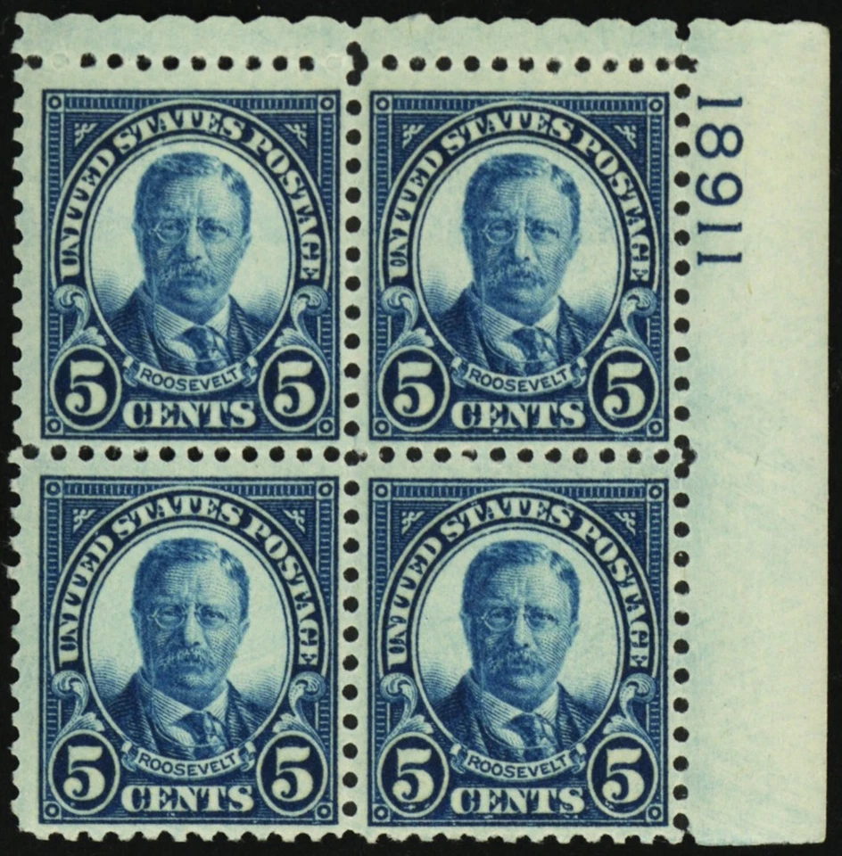 Bloque de placas 637, como nuevo VF NH 5¢ * Stuart Katz Foto 1 de 1